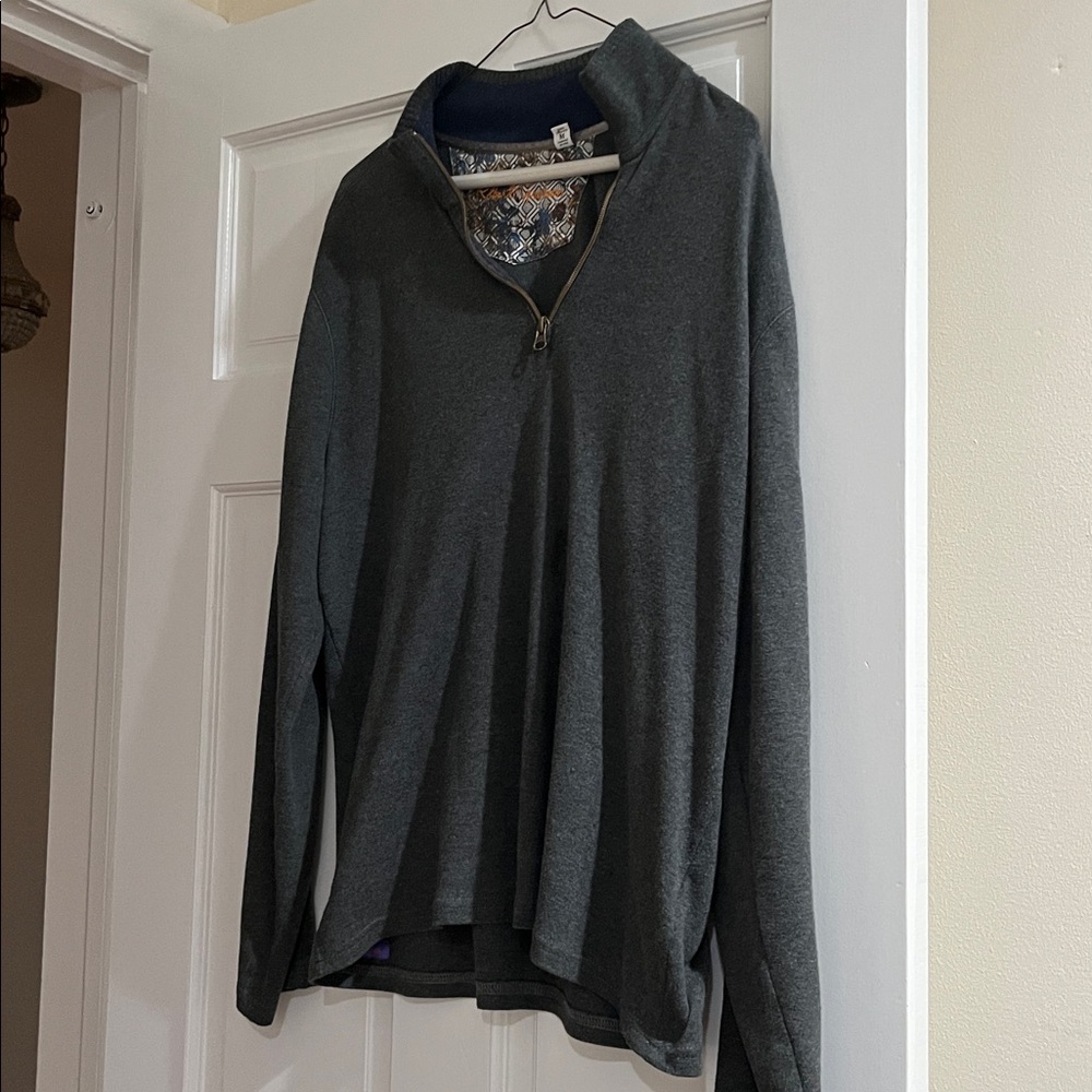 Gray Quarter-Zip Pullover